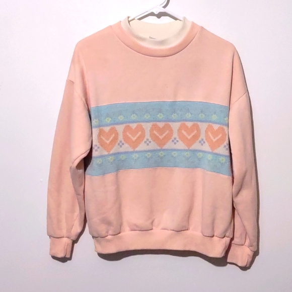 simply basic Tops - SOLD Vintage simply basic women's sweater preppy girly light pink sweater medium